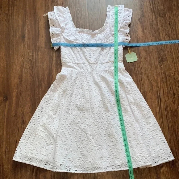 RYEGRASS Embroidered Eyelet White Dress Small NWT - Picture 7 of 9